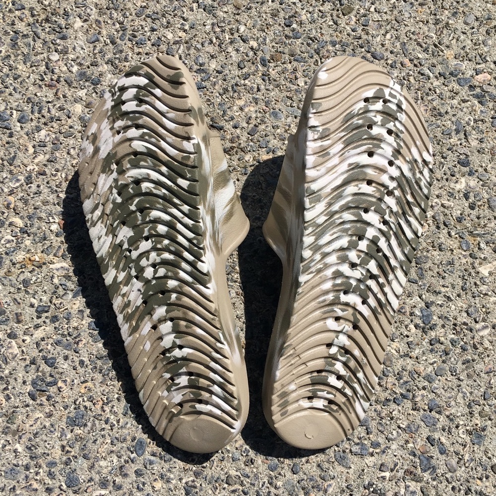 NIKE KAWA SHOWER SANDALS SWOOSH ARMY STYLE MARBLE - Picture 3 of 6